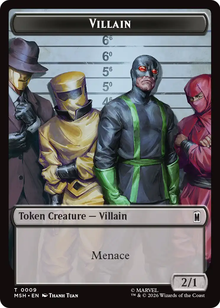 Robot Hero // Villain Double-Sided Token [Marvel Super Heroes Commander Tokens] | Impulse Games and Hobbies