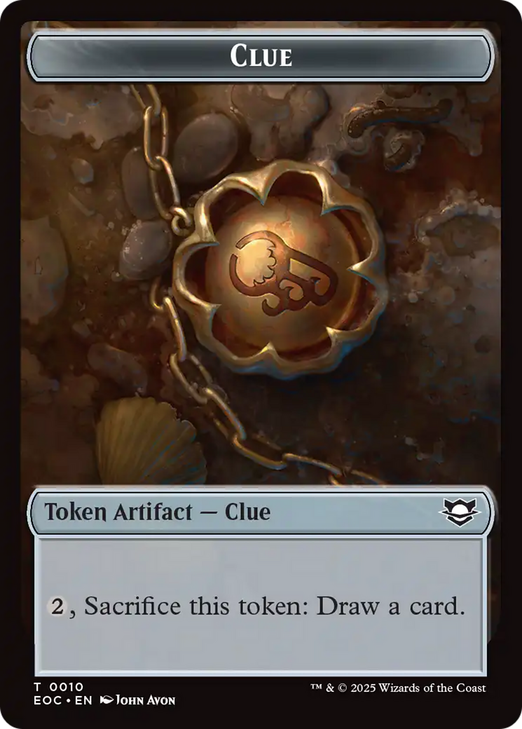 Copy // Clue Double-Sided Token [Edge of Eternities Commander Tokens] | Impulse Games and Hobbies
