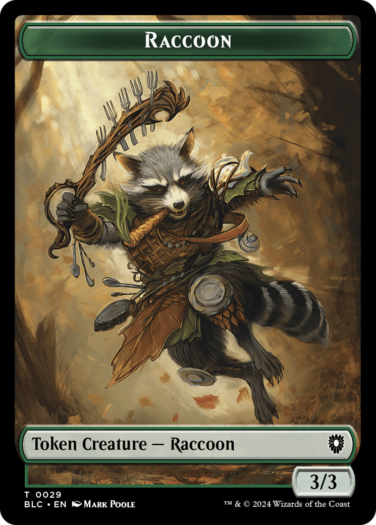 Rat // Raccoon Double-Sided Token [Bloomburrow Commander Tokens] | Impulse Games and Hobbies