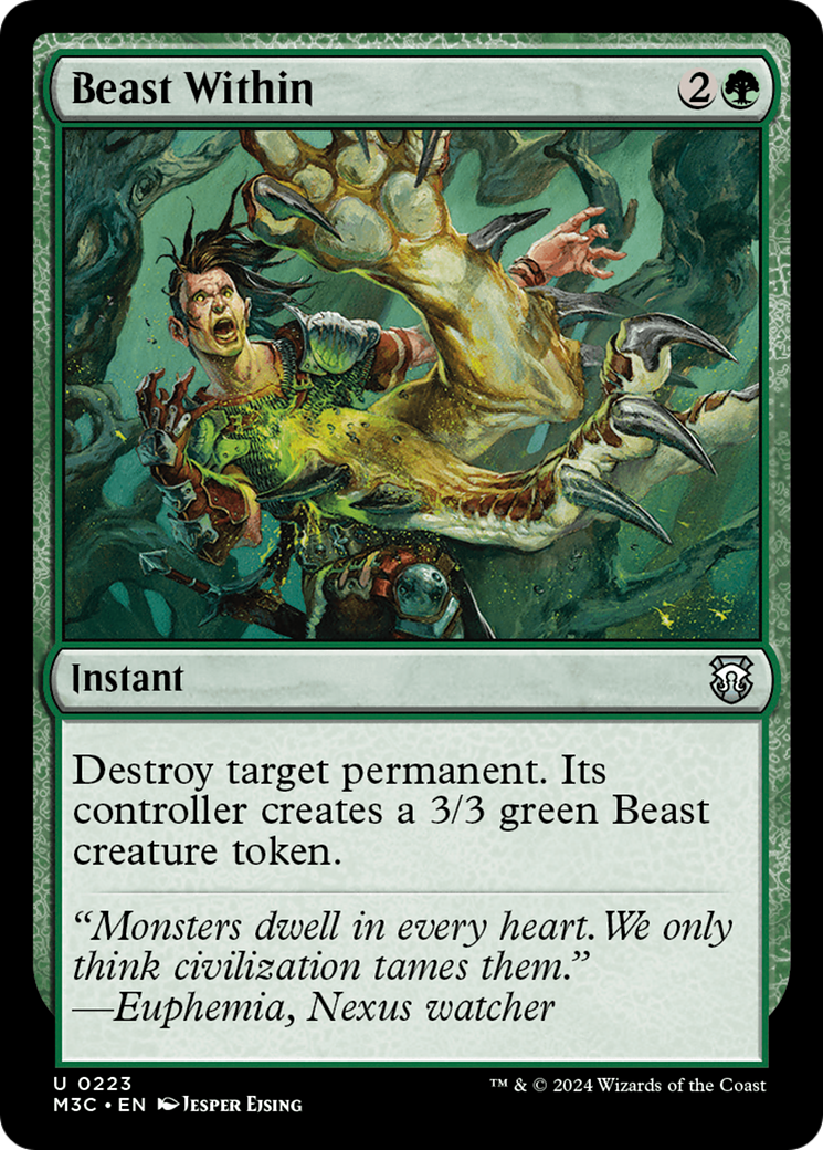 Beast Within (Ripple Foil) [Modern Horizons 3 Commander] | Impulse Games and Hobbies
