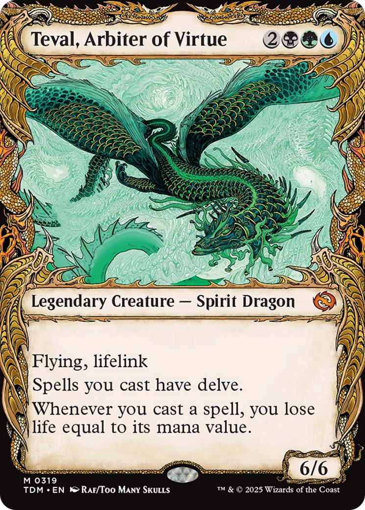 Teval, Arbiter of Virtue (Showcase) [Tarkir: Dragonstorm] | Impulse Games and Hobbies