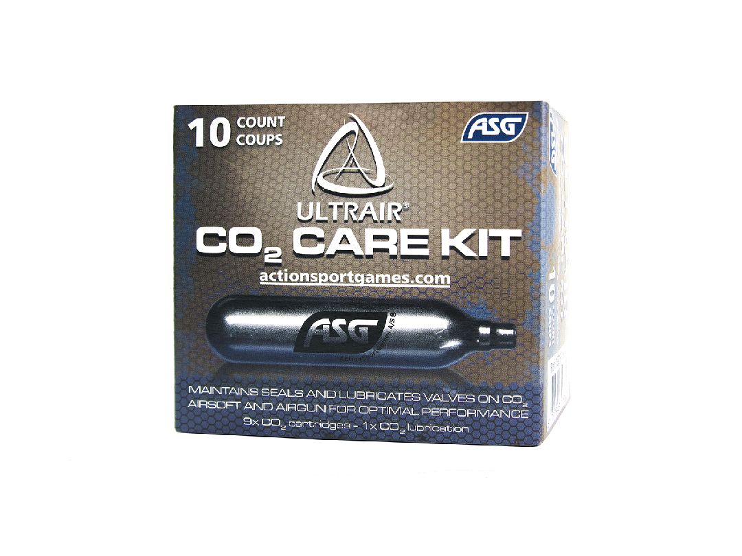 ASG Ultrair 12g CO2 cylinders (9 CO2 & 1 lubrication) | Impulse Games and Hobbies