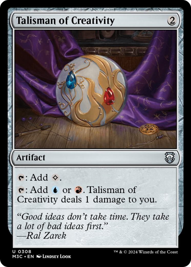 Talisman of Creativity (Ripple Foil) [Modern Horizons 3 Commander] | Impulse Games and Hobbies