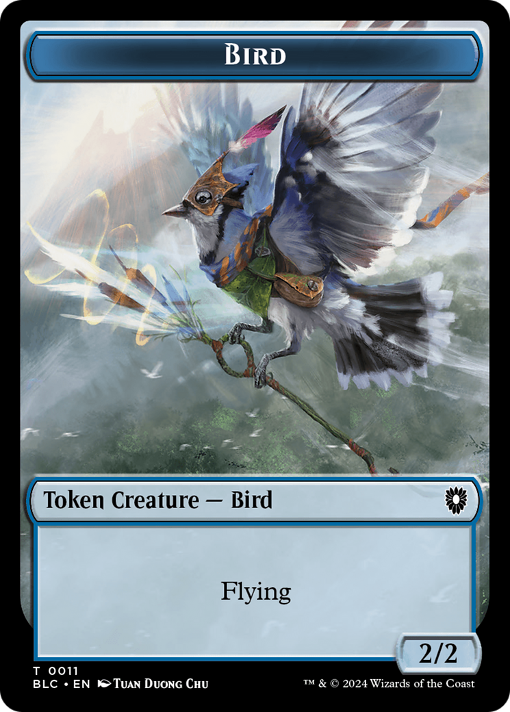 Bird (011) // Fish Double-Sided Token [Bloomburrow Commander Tokens] | Impulse Games and Hobbies