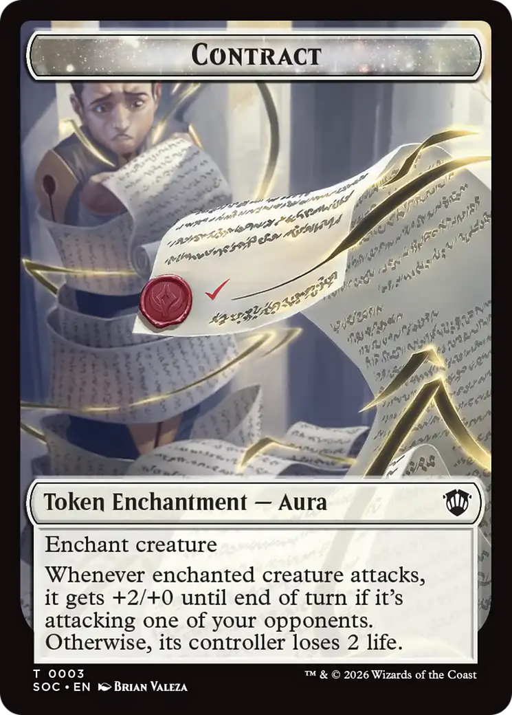 Contract // Copy Double-Sided Token [Secrets of Strixhaven Commander Tokens] | Impulse Games and Hobbies