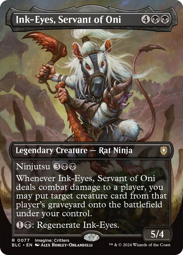 Ink-Eyes, Servant of Oni (Borderless) [Bloomburrow Commander] | Impulse Games and Hobbies