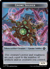 Fungus Dinosaur // Gnome Soldier Double-Sided Token [The Lost Caverns of Ixalan Tokens] | Impulse Games and Hobbies