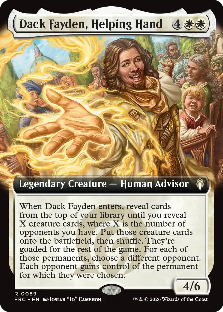 Dack Fayden, Helping Hand (Extended Art) [Reality Fracture Commander] | Impulse Games and Hobbies