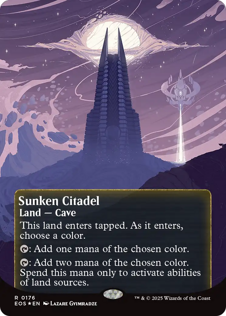 Sunken Citadel (0176) (Borderless) (Galaxy Foil) [Edge of Eternities: Stellar Sights] | Impulse Games and Hobbies