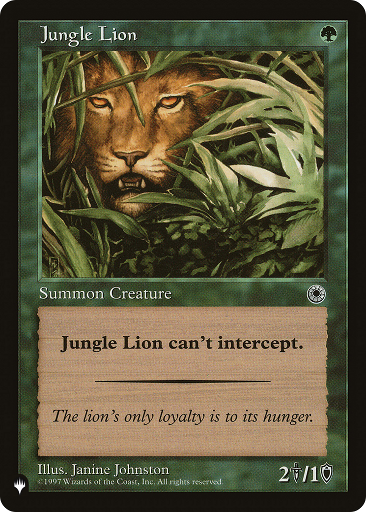 Jungle Lion [The List Reprints] | Impulse Games and Hobbies