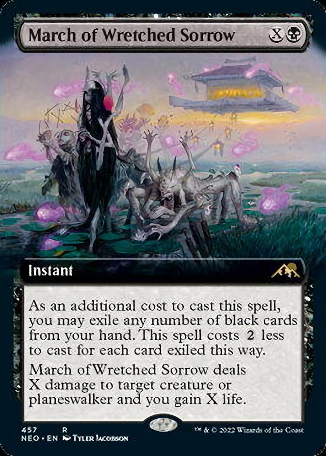 March of Wretched Sorrow (Extended Art) [Kamigawa: Neon Dynasty] | Impulse Games and Hobbies
