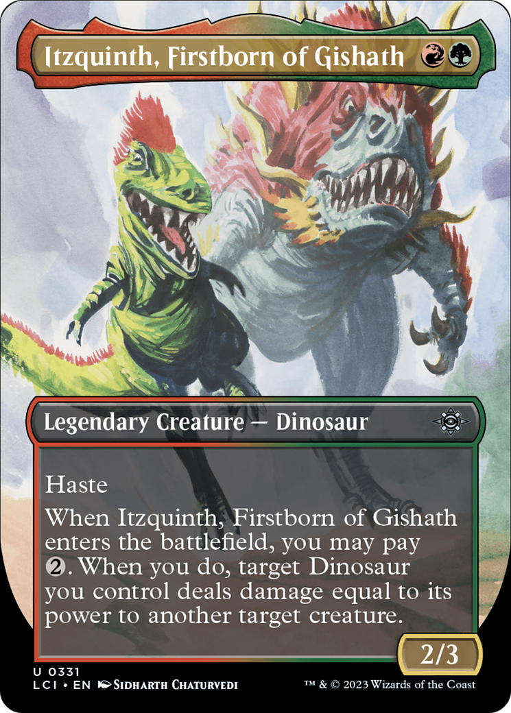 Itzquinth, Firstborn of Gishath (Borderless) [The Lost Caverns of Ixalan] | Impulse Games and Hobbies