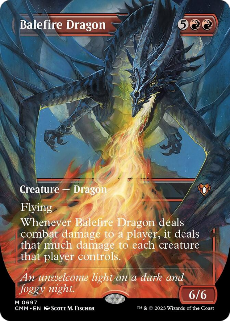 Balefire Dragon (Borderless Alternate Art) [Commander Masters] | Impulse Games and Hobbies