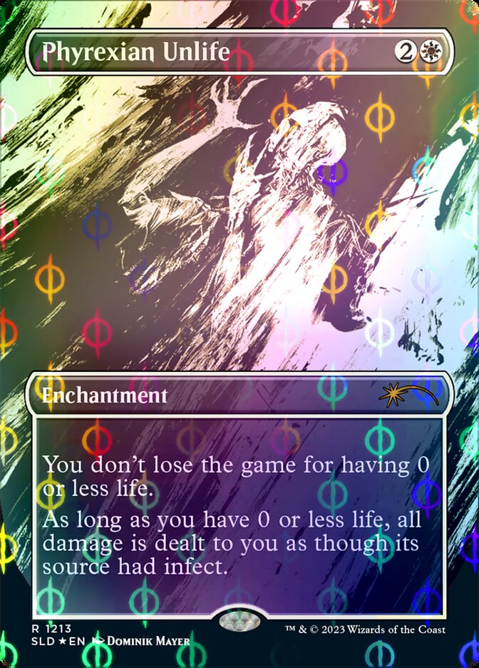 Phyrexian Unlife (Borderless Ichor Step-and-Compleat Foil) [Secret Lair Drop Series] | Impulse Games and Hobbies