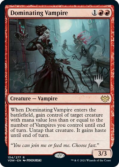 Dominating Vampire (Promo Pack) [Innistrad: Crimson Vow Promos] | Impulse Games and Hobbies