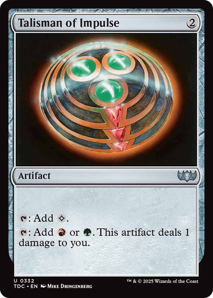 Talisman of Impulse [Tarkir: Dragonstorm Commander] | Impulse Games and Hobbies