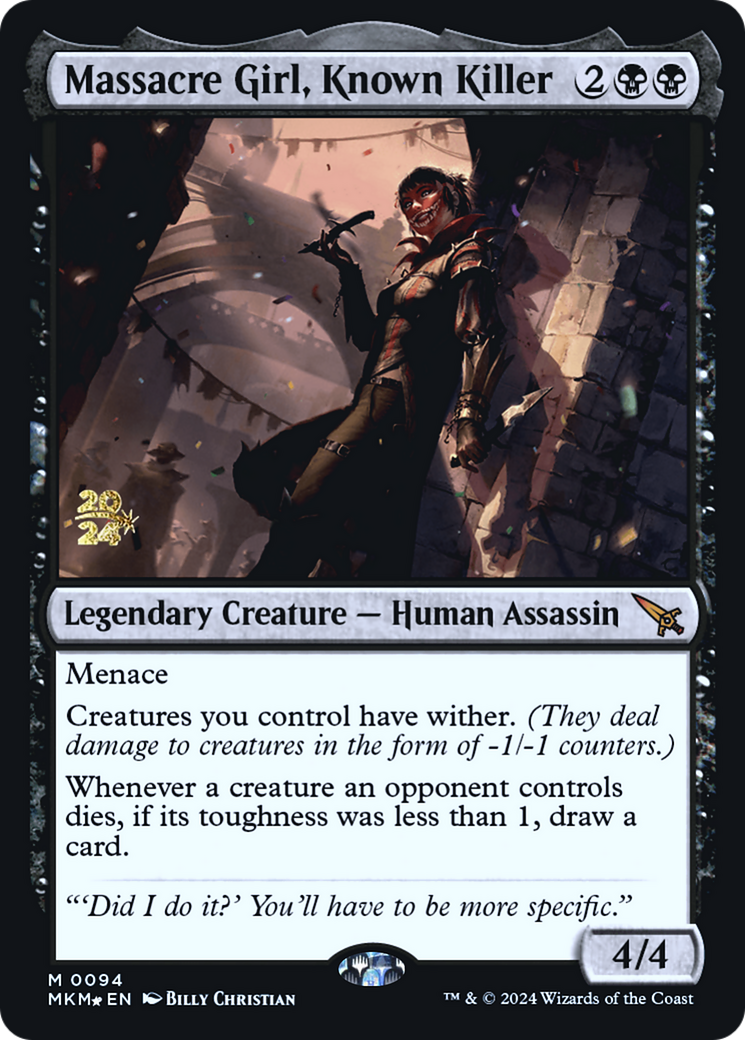 Massacre Girl, Known Killer [Murders at Karlov Manor Prerelease Promos] | Impulse Games and Hobbies