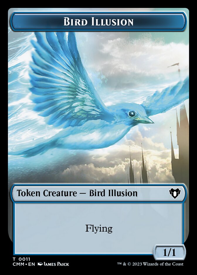 Treasure // Bird Illusion Double-Sided Token [Commander Masters Tokens] | Impulse Games and Hobbies