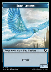 Treasure // Bird Illusion Double-Sided Token [Commander Masters Tokens] | Impulse Games and Hobbies