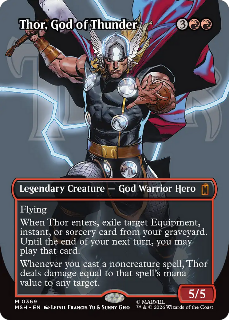 Thor, God of Thunder (Borderless) (0369) [Marvel Super Heroes] | Impulse Games and Hobbies