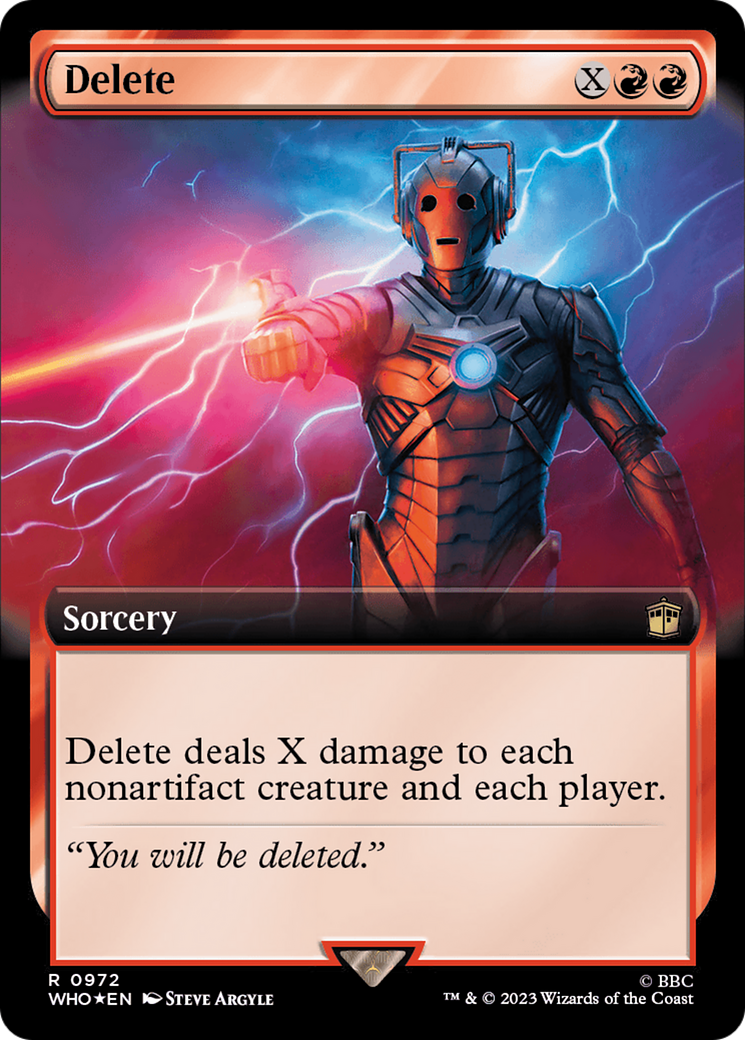 Delete (Extended Art) (Surge Foil) [Doctor Who] | Impulse Games and Hobbies