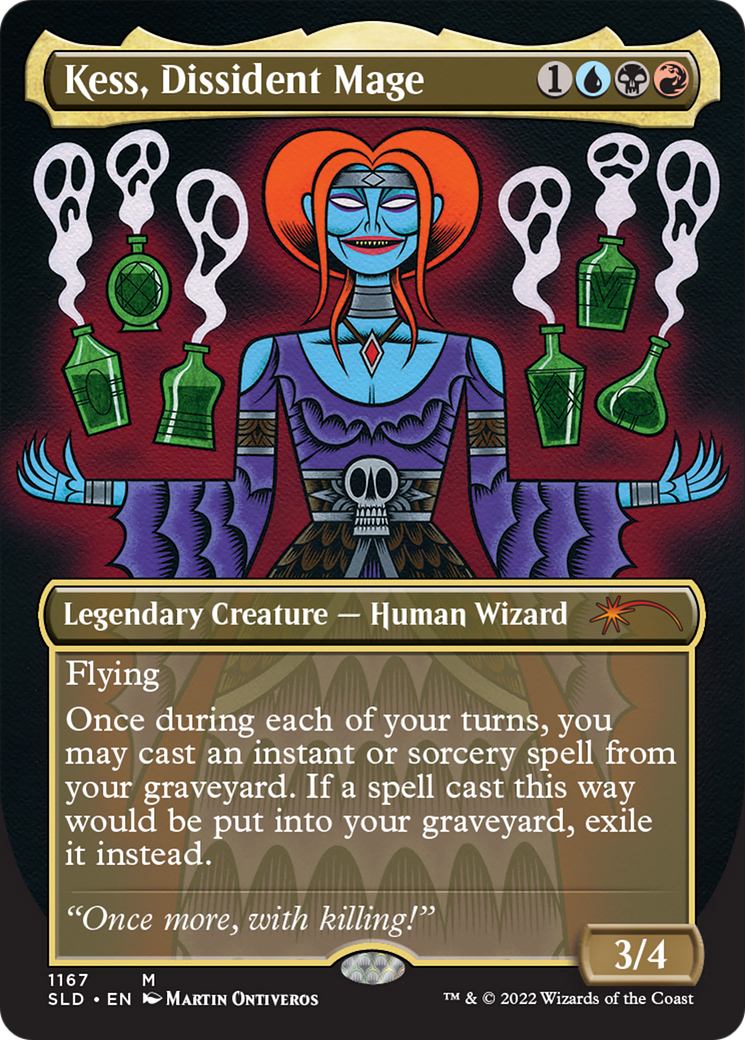 Kess, Dissident Mage (Borderless) [Secret Lair Drop Series] | Impulse Games and Hobbies