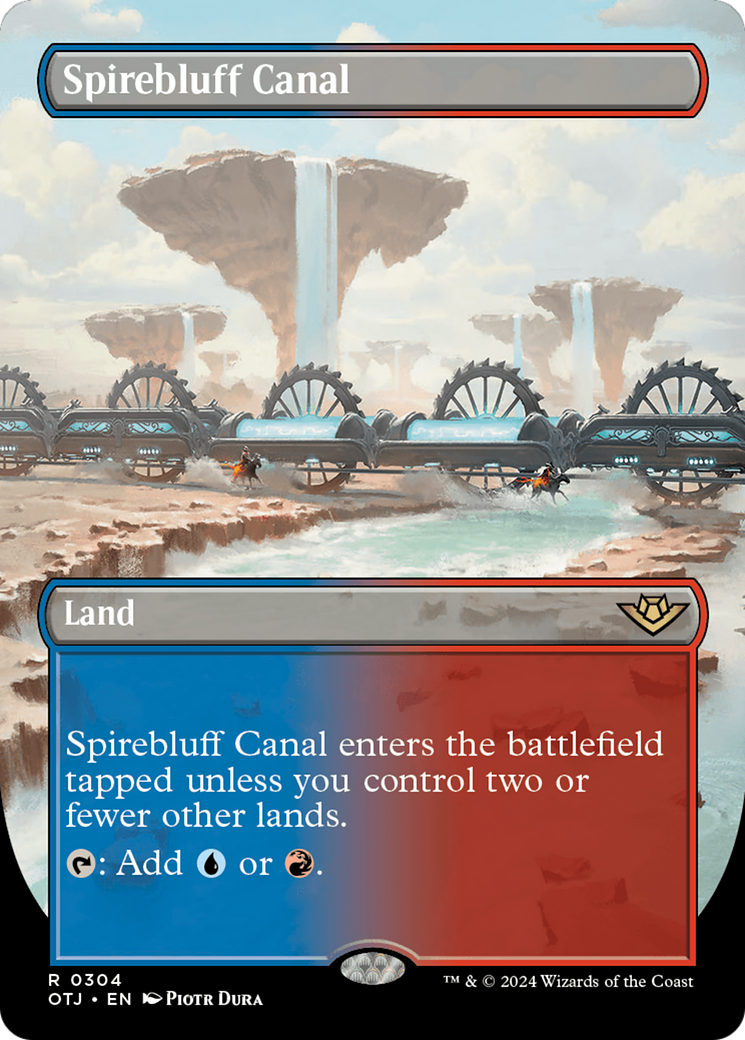 Spirebluff Canal (Borderless) [Outlaws of Thunder Junction] | Impulse Games and Hobbies