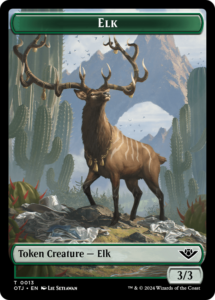 Elk // Plot Double-Sided Token [Outlaws of Thunder Junction Tokens] | Impulse Games and Hobbies