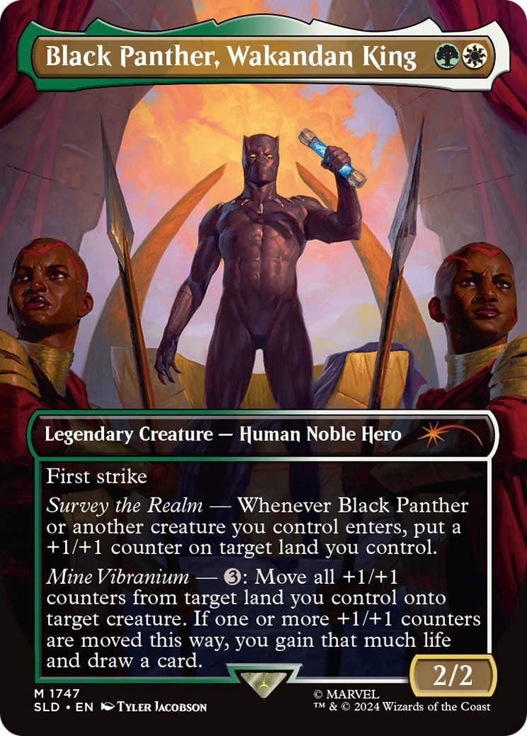 Black Panther, Wakandan King (Rainbow Foil) [Secret Lair Drop Series] | Impulse Games and Hobbies