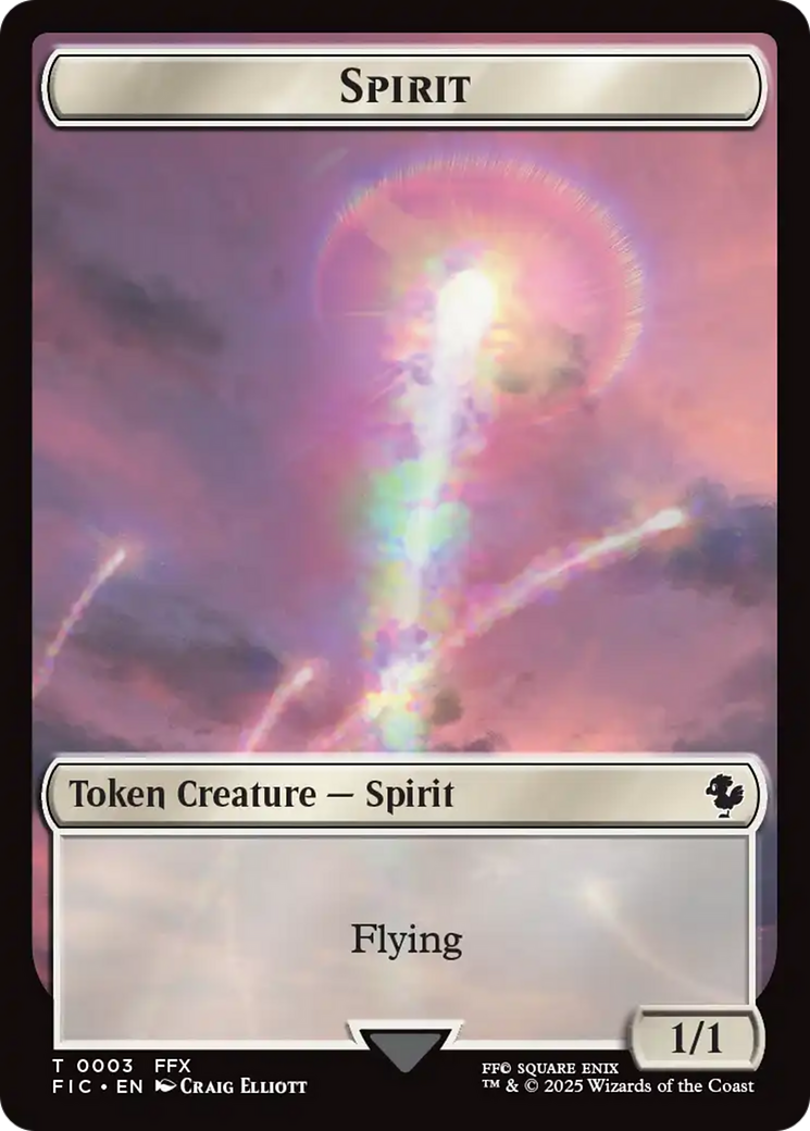 Spirit // Hero (0002) Double-Sided Token [FINAL FANTASY Commander Tokens] | Impulse Games and Hobbies