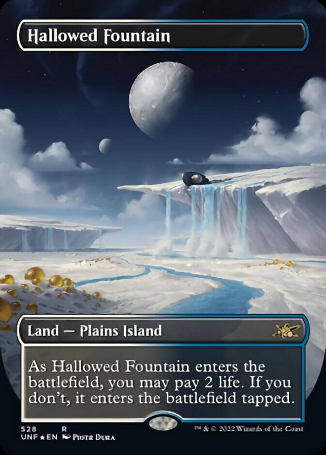 Hallowed Fountain (Borderless) (Galaxy Foil) [Unfinity] | Impulse Games and Hobbies