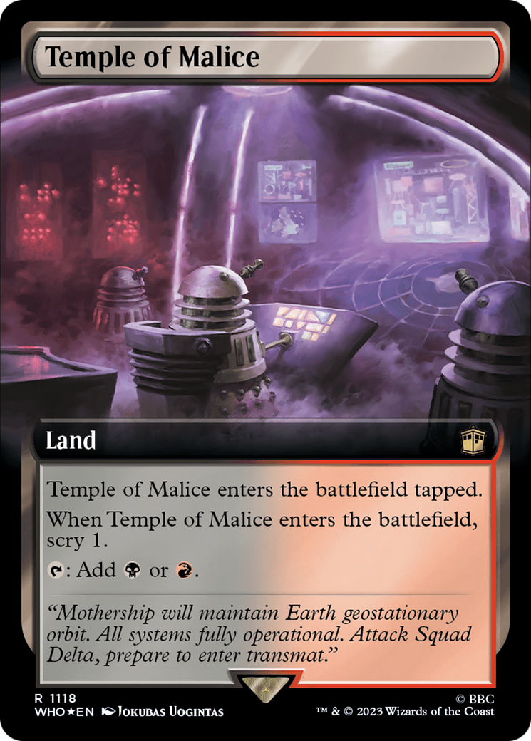 Temple of Malice (Extended Art) (Surge Foil) [Doctor Who] | Impulse Games and Hobbies