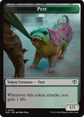 Fractal (0005) // Pest (0009) Double-Sided Token [Secrets of Strixhaven Tokens] | Impulse Games and Hobbies