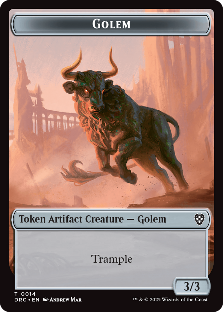 Golem (0014) // Golem (0015) Double-Sided Token [Aetherdrift Tokens] | Impulse Games and Hobbies