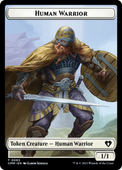 Human Warrior // Zombie Army Double-Sided Token [Commander Masters Tokens] | Impulse Games and Hobbies