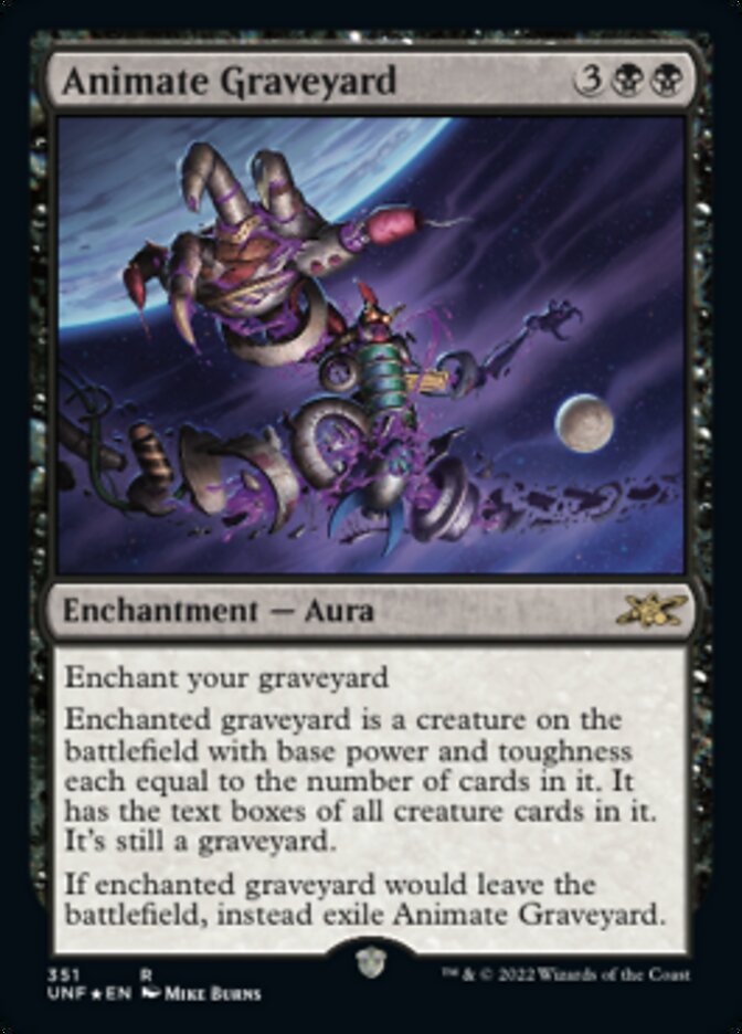 Animate Graveyard (Galaxy Foil) [Unfinity] | Impulse Games and Hobbies