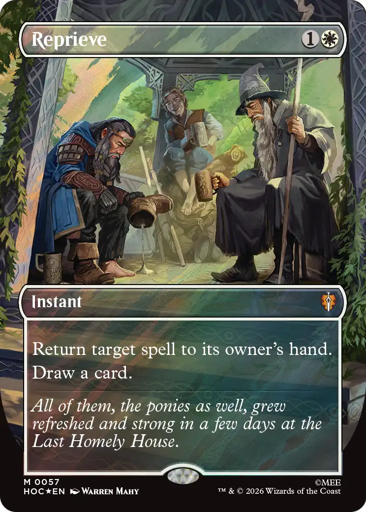 Reprieve (Borderless) (Surge Foil) [The Hobbit: Eternal-Legal] | Impulse Games and Hobbies