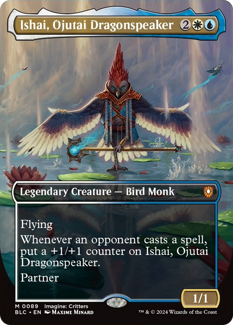 Ishai, Ojutai Dragonspeaker (Borderless) [Bloomburrow Commander] | Impulse Games and Hobbies