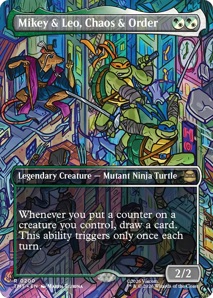 Mikey & Leo, Chaos & Order (Borderless) [Teenage Mutant Ninja Turtles] | Impulse Games and Hobbies