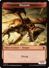 Cat Beast // Dragon (0017) Double-Sided Token [Foundations Tokens] | Impulse Games and Hobbies