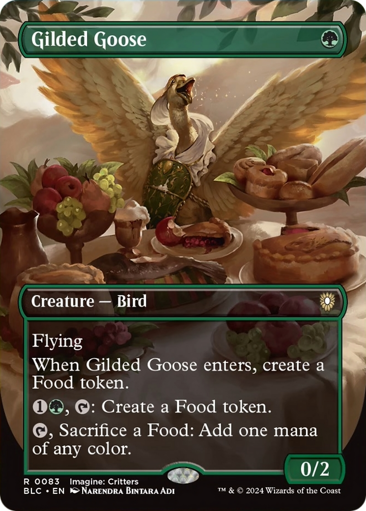 Gilded Goose (Borderless) [Bloomburrow Commander] | Impulse Games and Hobbies