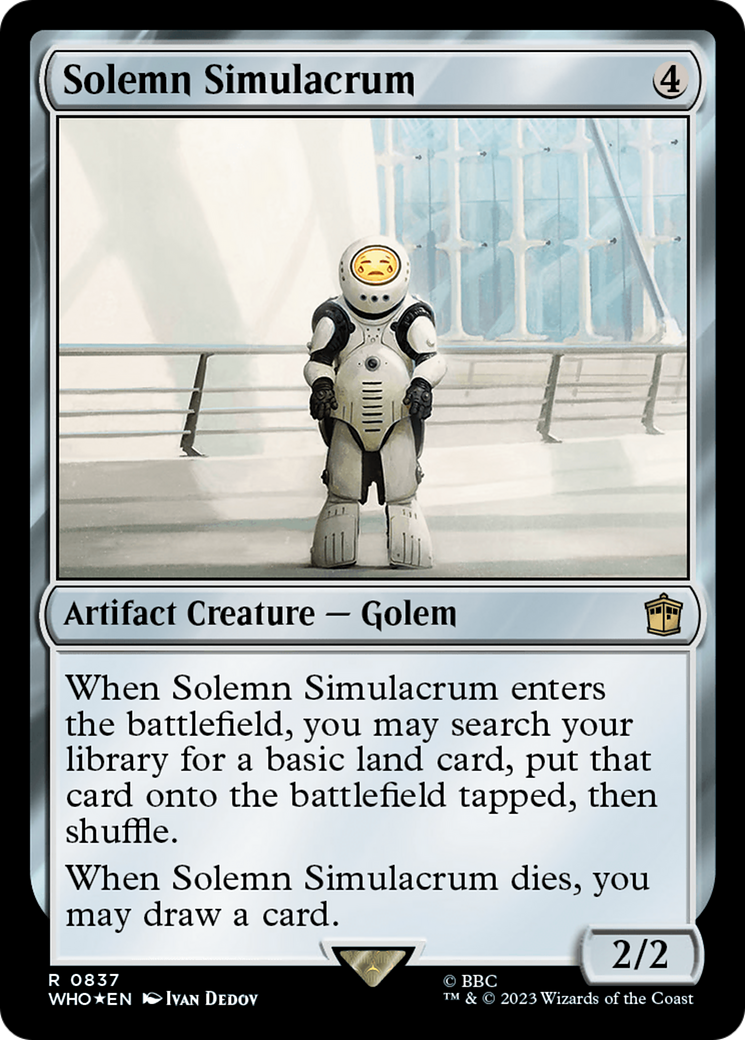 Solemn Simulacrum (Surge Foil) [Doctor Who] | Impulse Games and Hobbies