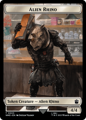 Alien Rhino // Alien Salamander Double-Sided Token (Surge Foil) [Doctor Who Tokens] | Impulse Games and Hobbies
