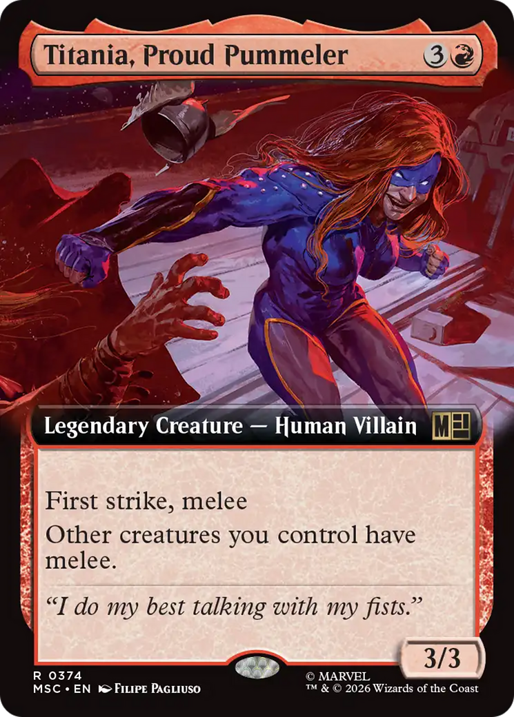 Titania, Proud Pummeler (Extended Art) [Marvel Super Heroes Commander] | Impulse Games and Hobbies