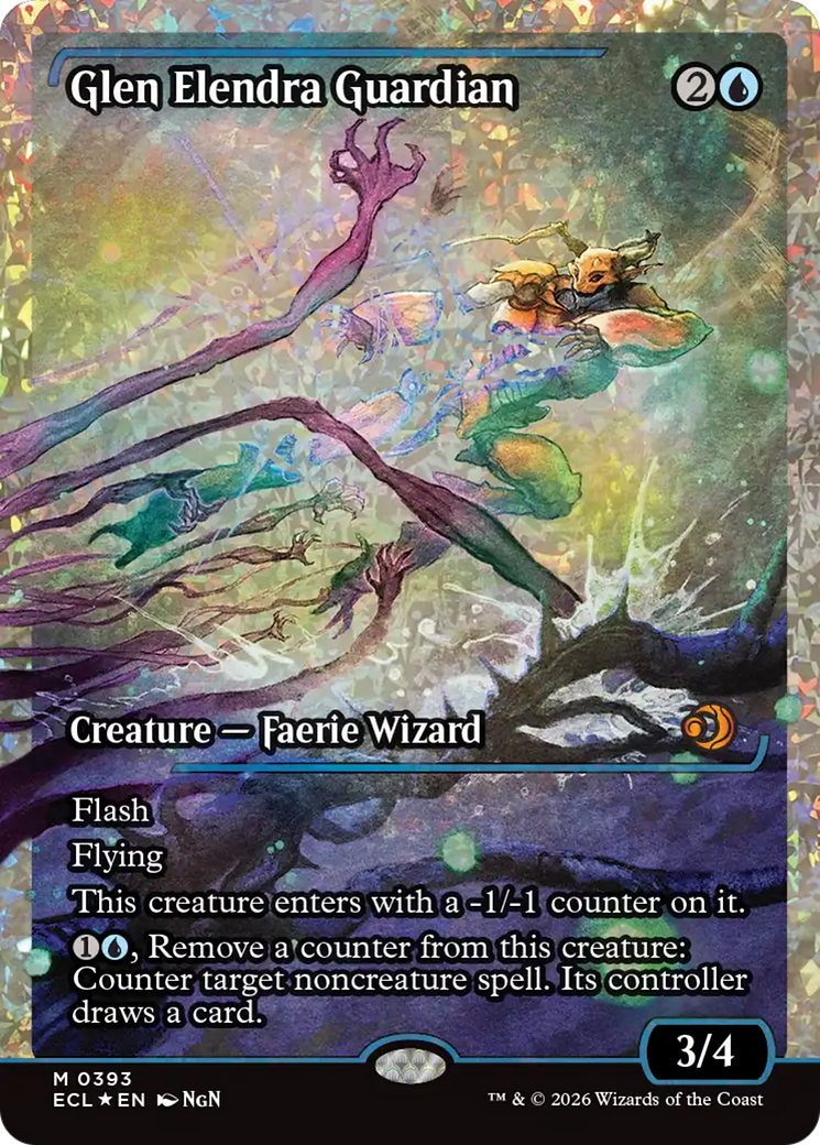 Glen Elendra Guardian (0393) (Showcase) (Fracture Foil) [Lorwyn Eclipsed] | Impulse Games and Hobbies