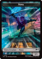 Treasure // Ninja Double-Sided Token [Teenage Mutant Ninja Turtles Commander Tokens] | Impulse Games and Hobbies