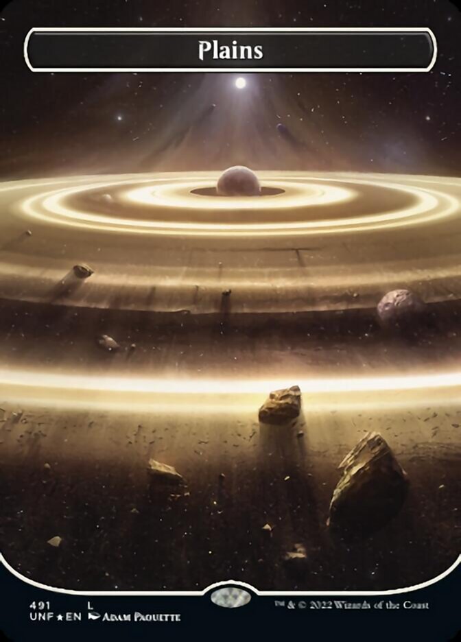 Plains (491) (Orbital Space-ic Land) (Galaxy Foil) [Unfinity] | Impulse Games and Hobbies