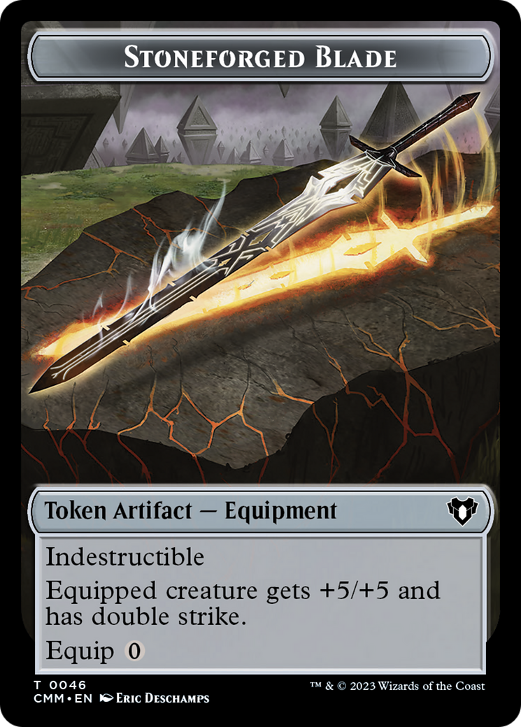 Servo // Stoneforged Blade Double-Sided Token [Commander Masters Tokens] | Impulse Games and Hobbies