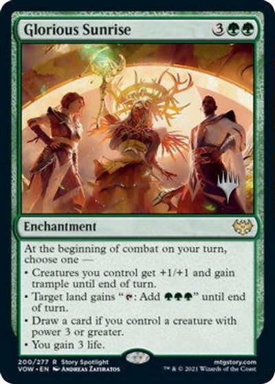 Glorious Sunrise (Promo Pack) [Innistrad: Crimson Vow Promos] | Impulse Games and Hobbies