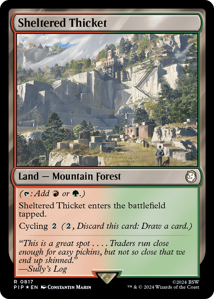 Sheltered Thicket (Surge Foil) [Fallout] | Impulse Games and Hobbies